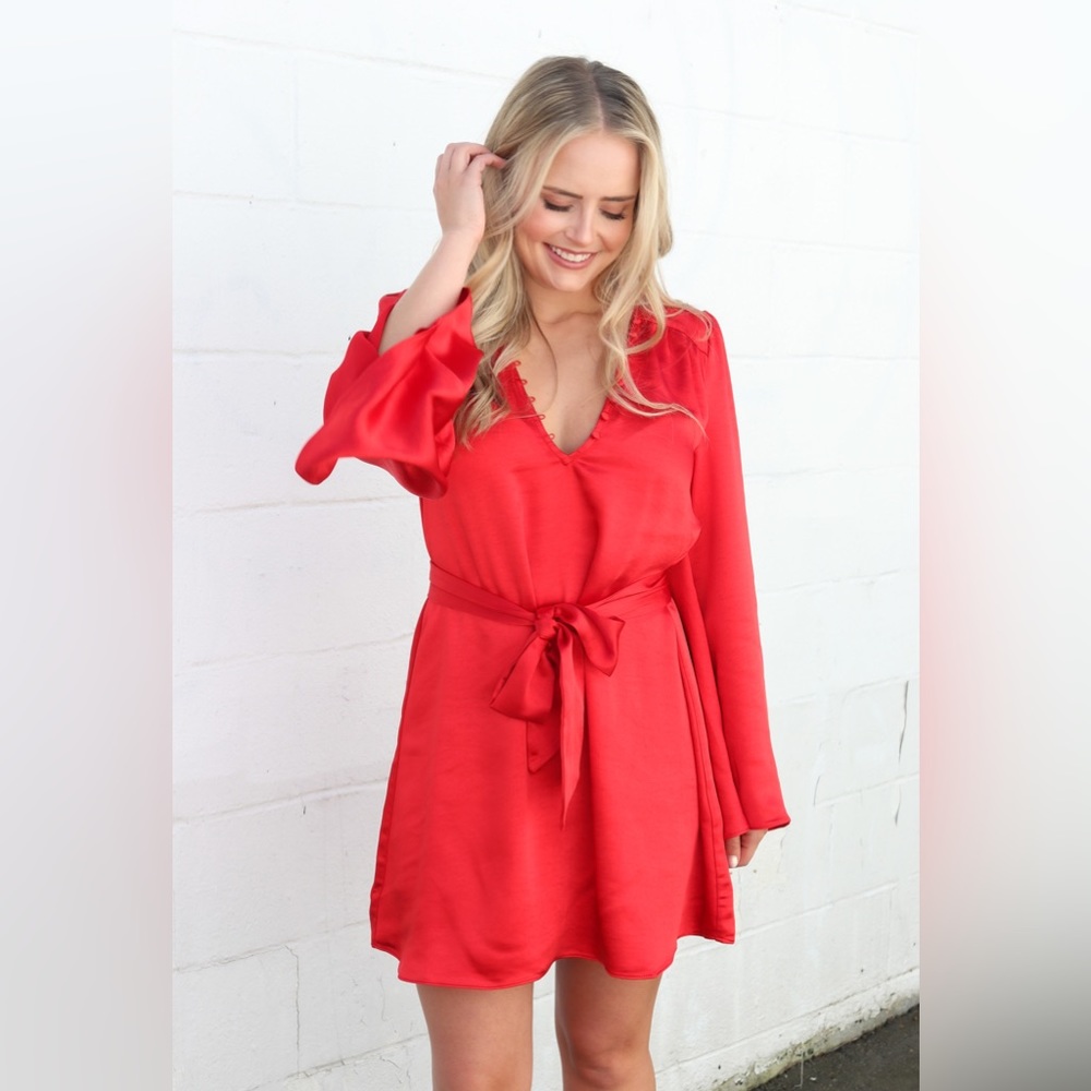 ELIATT Saunders Dress, Red, Size S